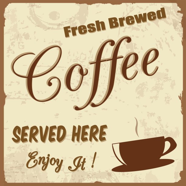 古董咖啡海报图片下载
