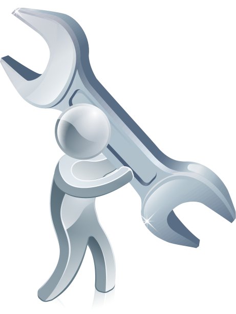 拿着大扳手的人图片下载