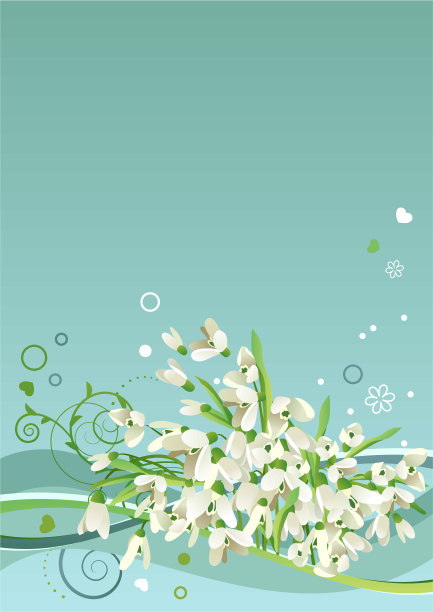 框架与雪花莲图片下载