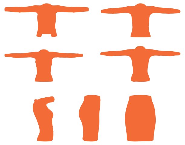 女性办公套装剪影图片下载