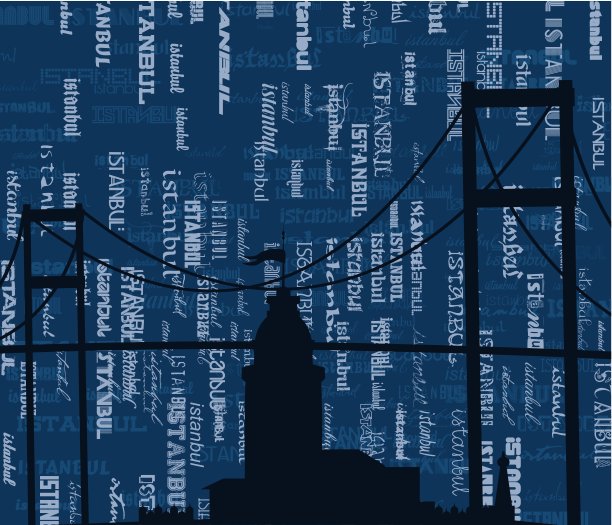 伊斯坦布尔大城市矢量艺术图片下载