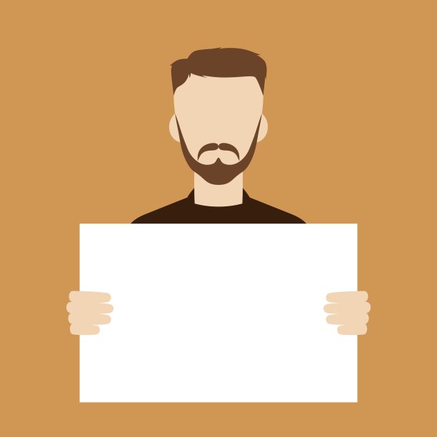 男人的空白标志图片下载