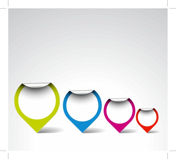 彩色圆形标签/指针图片下载