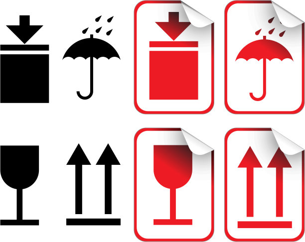 白色运输标签徽章图片下载