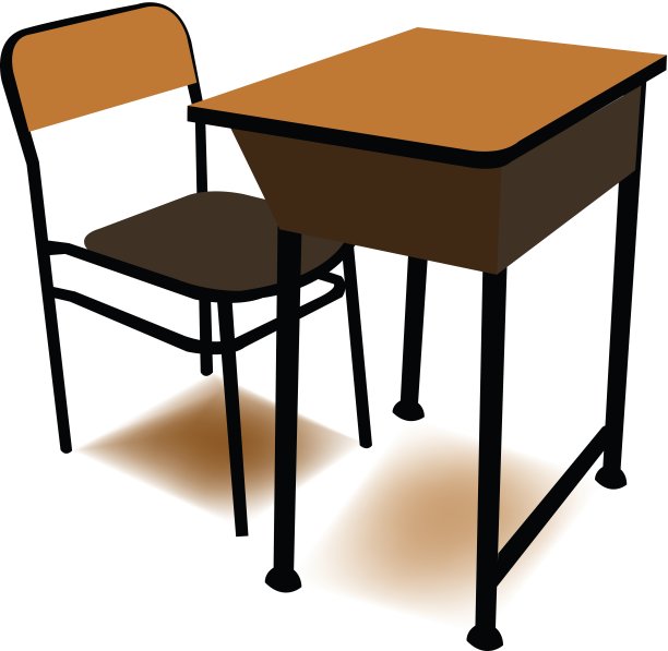 教室里用的学生座椅有支架。矢量插图。图片下载