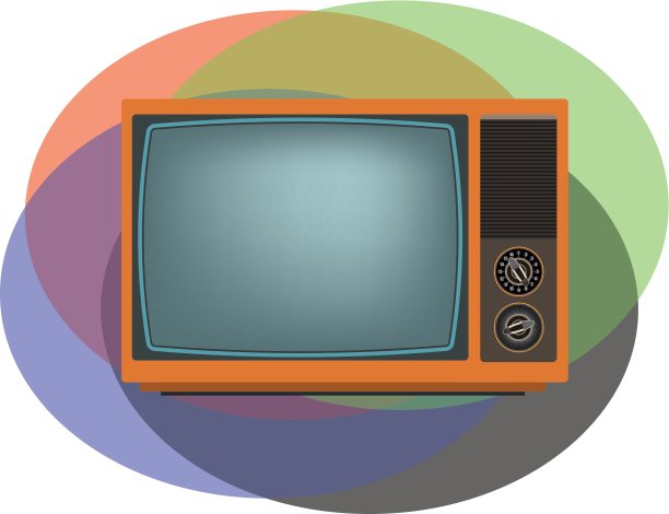 旧的橙色电视图片下载