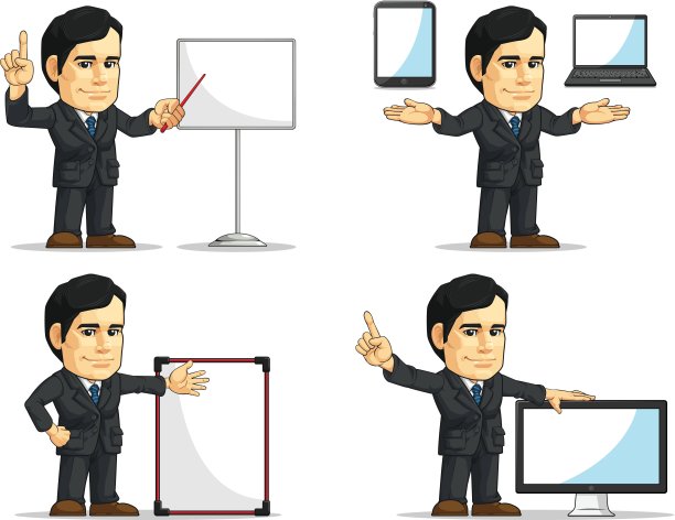 商人或办公室主管定制吉祥物12图片下载