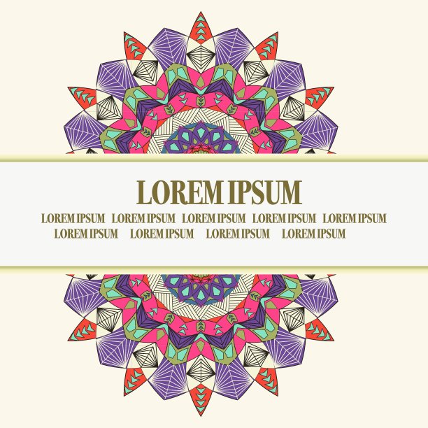 矢量抽象民族装饰背景图片下载