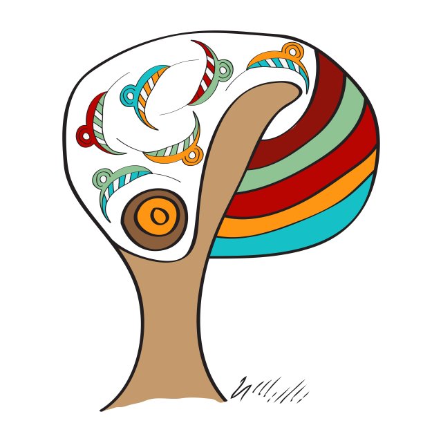 程式化的向量树图片下载