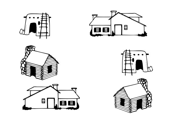 房子不同-向量图片下载
