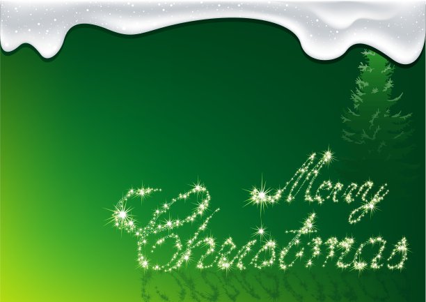 绿色圣诞快乐图片下载