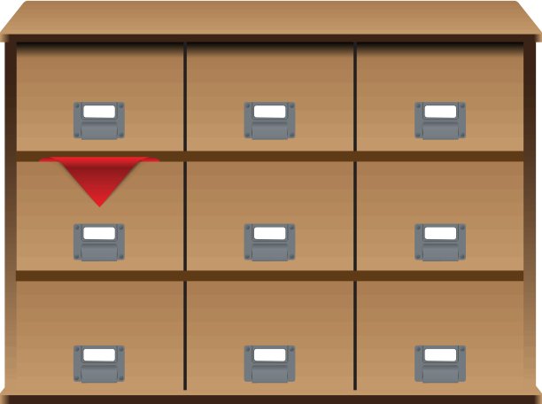 抽屉组织者与红布图片下载