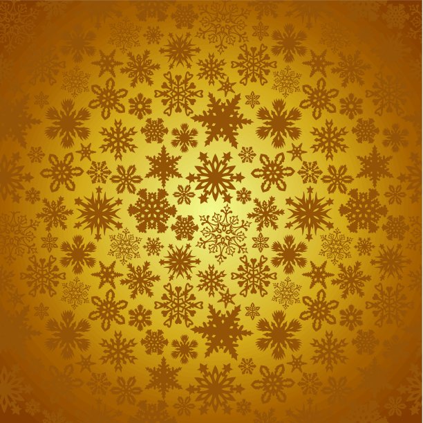 金色的圣诞雪花背景图片下载