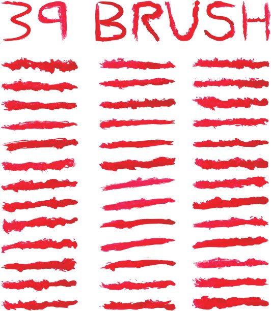 红色的画笔图片下载