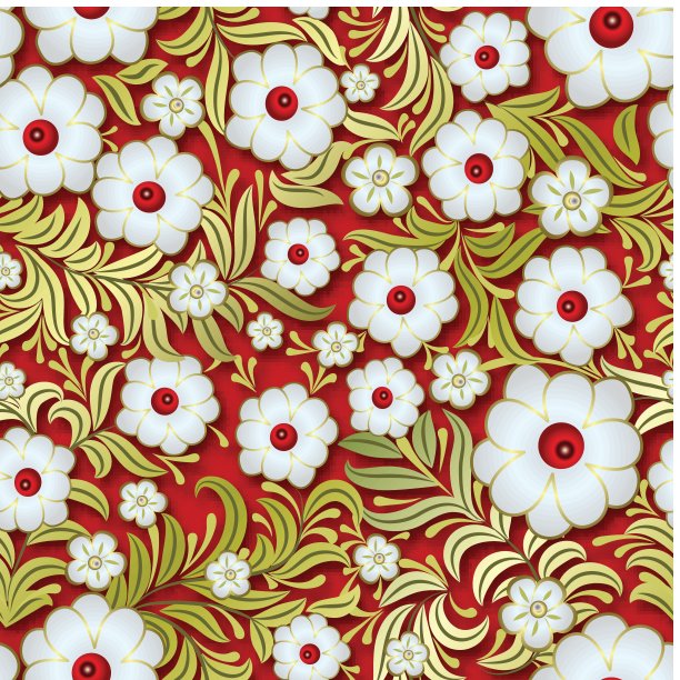 抽象复古无缝花卉装饰图片下载