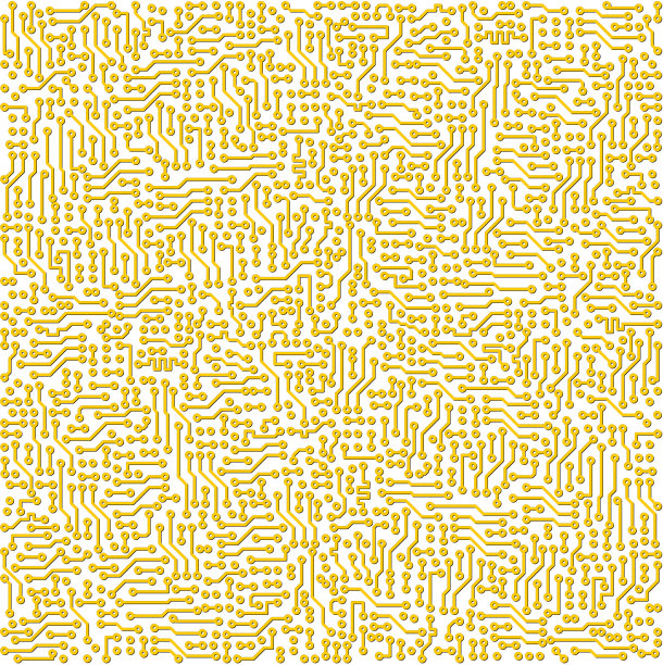 电子高科技线路板矢量金色纹理图片下载