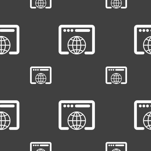 窗户图标标志灰色背景上的无缝图案矢量图图片下载