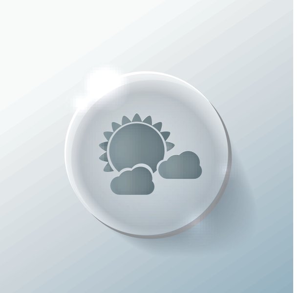 太阳躲在云后面。天气图标图片下载
