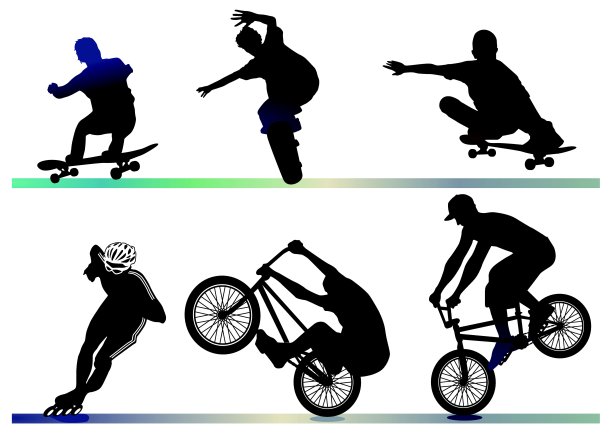 滑板，自行车，内联艺术家图片下载