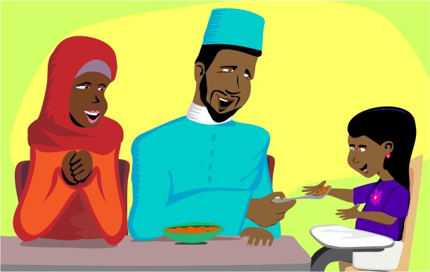 穆斯林家庭小吃时间图片下载