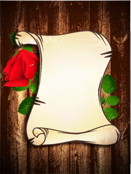 玫瑰旧纸图片下载