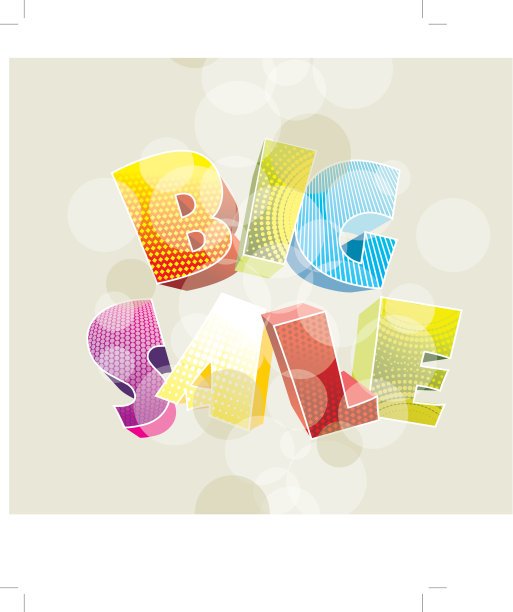 3d彩色文字大减价。矢量插图。图片下载