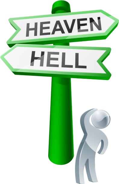 天堂或地狱概念图片下载
