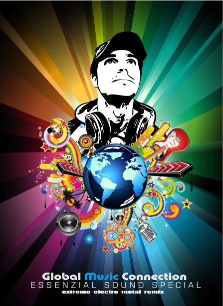 迪斯科促销活动传单图片下载