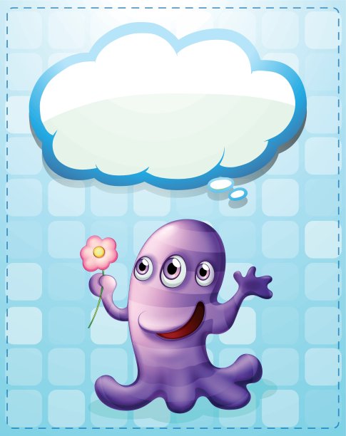 一个紫色的怪物，他的叫声是空的图片下载