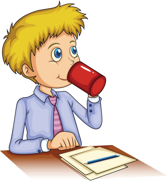 喝咖啡的商人图片下载