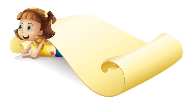 一个女孩和一个卷图片下载