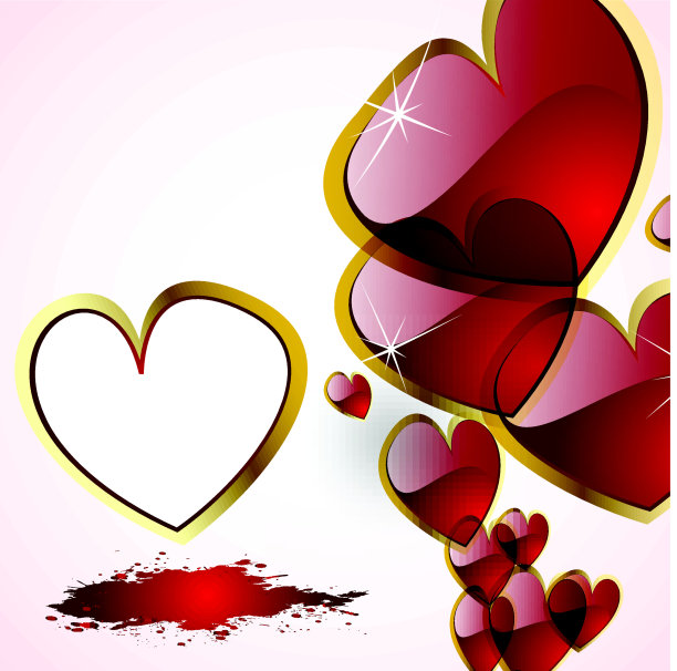 向量抽象心背景图片下载