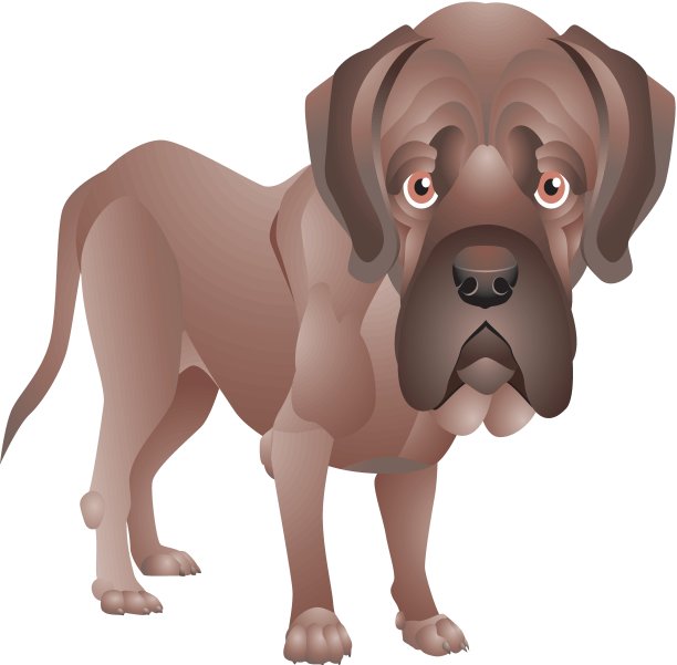 矢量插图的卡通狗图片下载