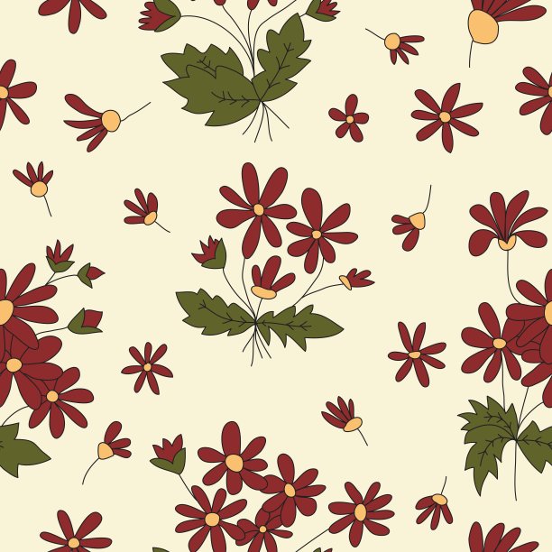 无缝纹理与花的图片图片下载