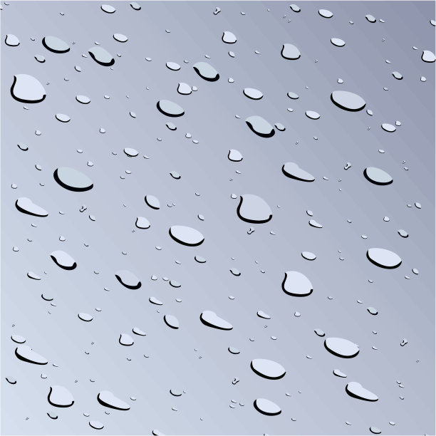 水珠在玻璃上的现实插图图片下载