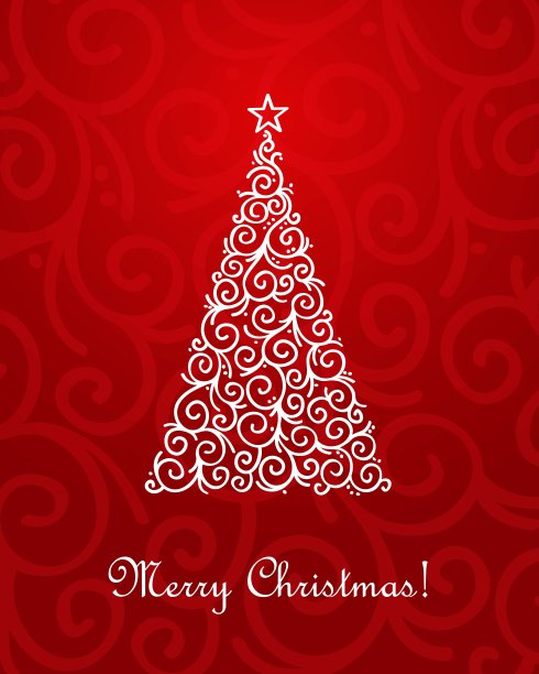 Chrristmas树。矢量插图。图片下载