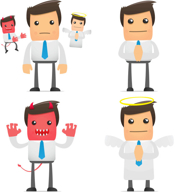 一套有趣的卡通经理图片下载