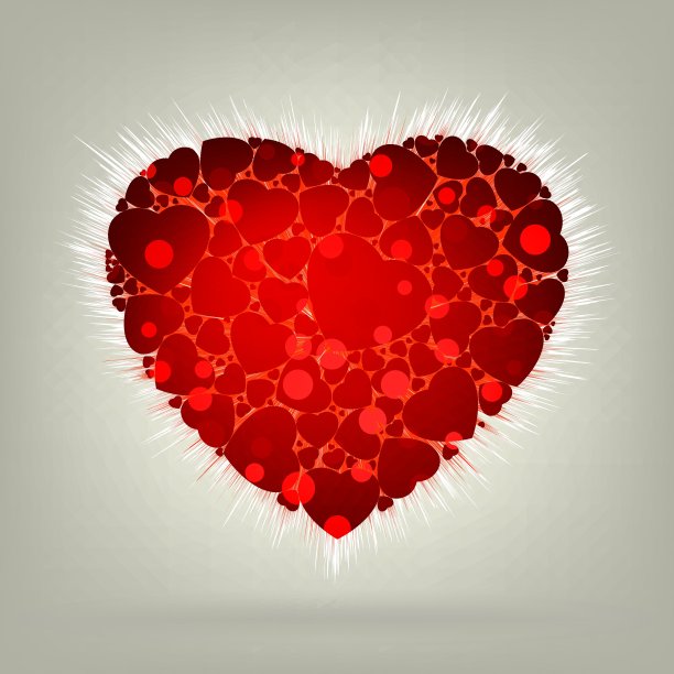 抽象的发光的心。EPS 8图片下载