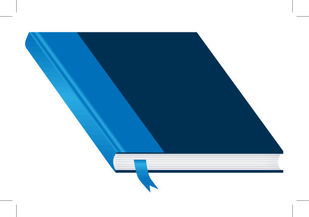 蓝色的书合上书签图片下载