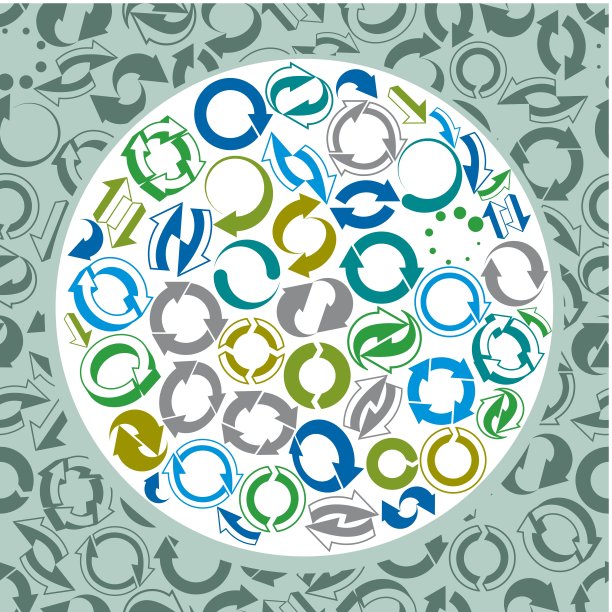 重载图标矢量集，循环箭头，刷新矢量，网页主题简化符号矢量集合，包括无缝模式的背景。图片下载