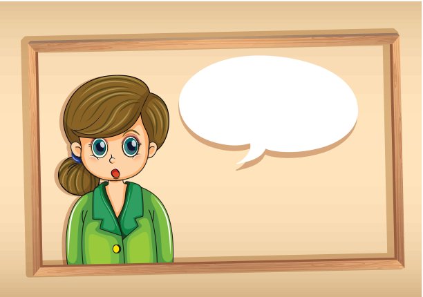 一个女人和一个空云呼叫的框架图片下载