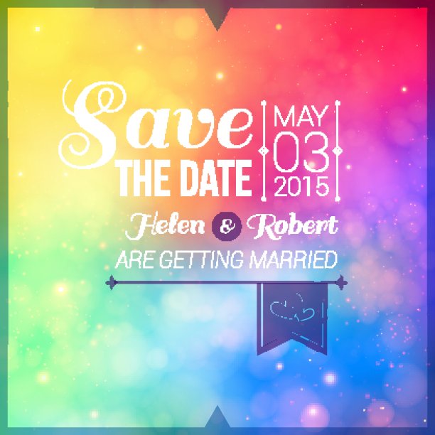 把日期留到个人假期。婚礼的邀请。向量图片下载