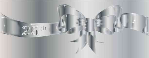 25日银色丝带图片下载
