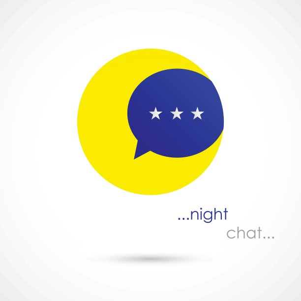 晚上聊天泡沫图片下载