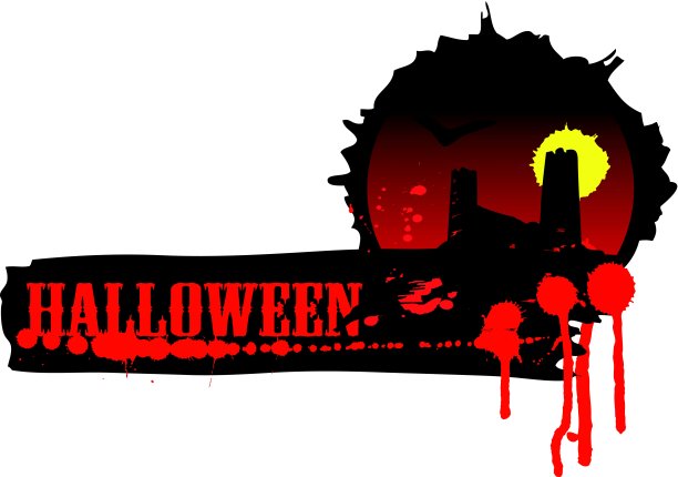 万圣节的旗帜图片下载