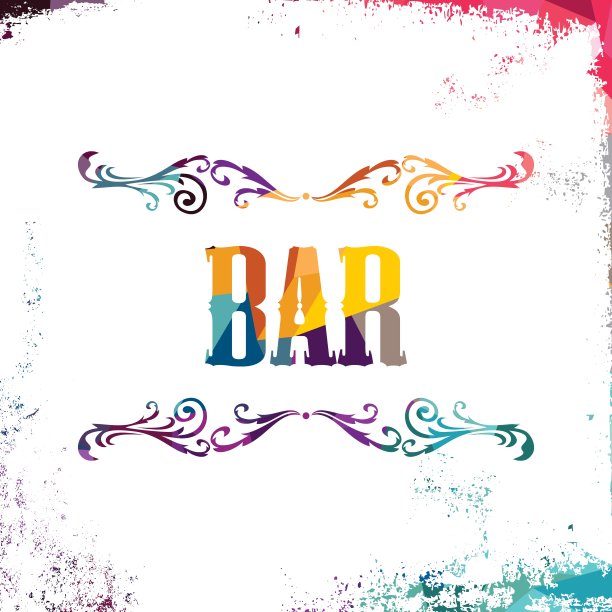 条形符号抽象彩色三角形几何图片下载