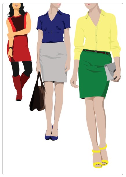 可爱的购物女士海报。矢量彩色插图图片下载