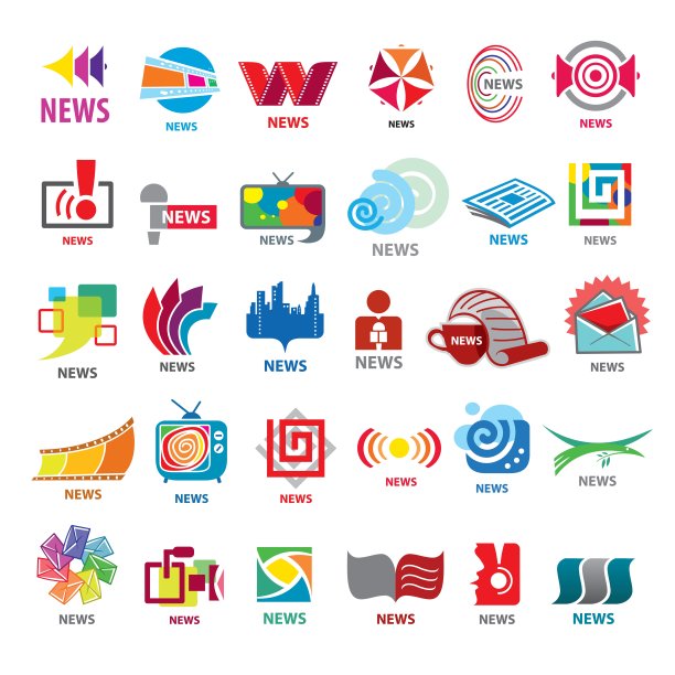 最大的向量标志新闻收集图片下载