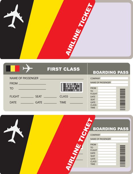 比利时的机票图片下载