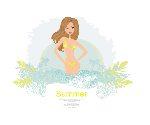 热带的女孩图片下载